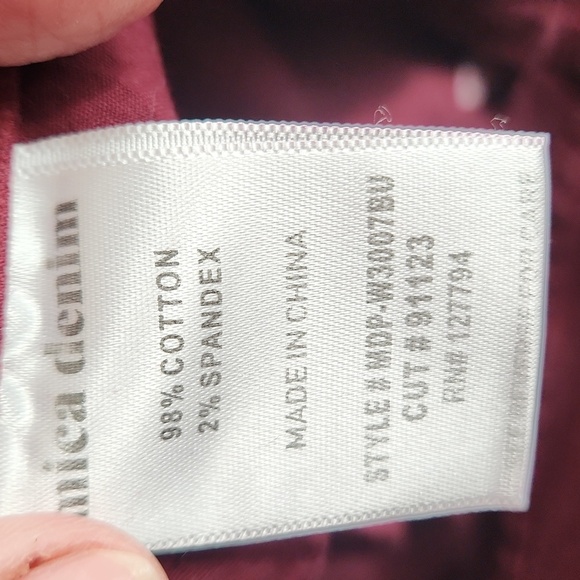 Mica Los Angeles Burgundy High Rise Wide Leg Pants - Picture 7 of 8